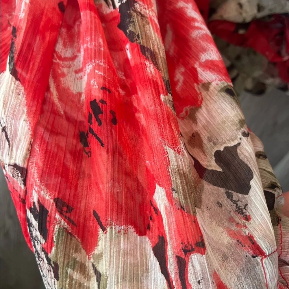 Floral Off-Shoulder Sheer Mini Dress - Picture 3 of 8